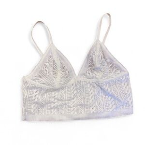 Aerie Elegant White Lace Bralette